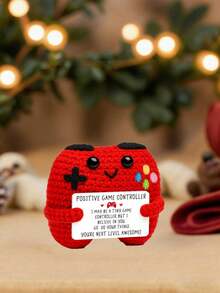 POKOJA LAND Inspirational Crochet Game Controller Christmas Gift, Handmade Game Controller Gift For Teenage Boys, Gamers, Sons Or Brothers, Emotional Crochet Decor, Christmas Stocking Stuffer - Multicolor - View 10