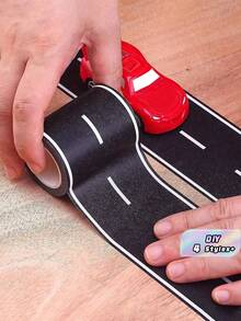 卡通 DIY 道路軌道交通與紙膠帶鐵路道路膠帶汽車火車轉角貼紙，居家裝飾貼紙、牆貼、乙烯基貼紙，春季裝飾品 Rama 裝飾貼紙禮物，生日畢業禮 - 彩色 - View 2
