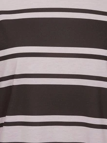 SHEIN Áo thun cổ tròn dáng regular kẻ sọc hồng ngọt ngào và nâu cho nữ thiếu niên, phong cách casual đa năng, phù hợp mặc ngày mẹ, lễ tốt nghiệp, mùa hè, đi học, đi chơi, du lịch, nghỉ lễ, homecoming, back to school, phong cách mới, chill vibe, thời trang cho nữ - Nhiều màu - Xem 6