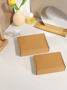 8Pcs Corrugated Cardboard Shipping Boxes, 3-Ply Multi-Size Postal Cartons, Durable Mailing Boxes For Small Business, Retail Product Packaging & Daily Shipping Use - Multicolor - View 8