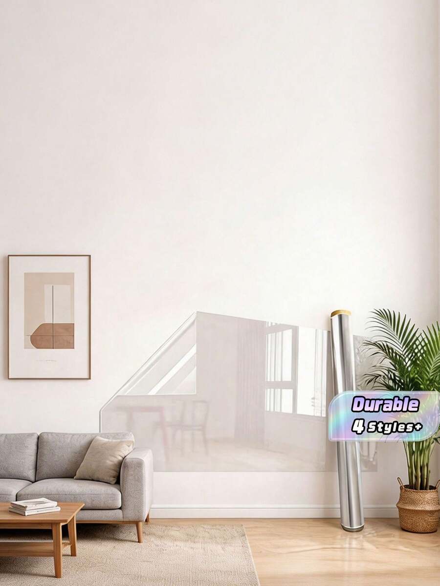 (1 Roll) Kitchen Anti-Oil Transparent Self-Adhesive Protective Film - High-Definition Waterproof Removable Sticker, Suitable For Countertop, Wall, And Cabinet Renovation And Protection. - transparent - View 1