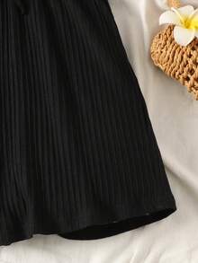 SHEIN Bộ áo liền quần hai dây màu hồng mềm mại cho bé gái tuổi teen, kiểu dáng rộng rãi, thoải mái, thích hợp mặc hàng ngày. - Hồng - Xem 3