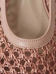 Nöista Pink Woven Cross-Strapped Sandals, Designed With Exquisite Mesh Fabric And Adjustable Buckles, Breathable And Comfortable, Retro Style Is Suitable For Spring Outings And Summer Banquets - Pink - View 8