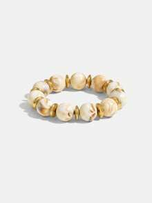 Lumivelle 3pcs Bohemian Gradient Resin Multilayer Shell & Faux Pearl Bracelet/Bangle Set, Suitable For Women To Wear In Daily, Vacation, Casual Gathering, Party, Jewelry Gifts, Color Random - Multicolor - View 3