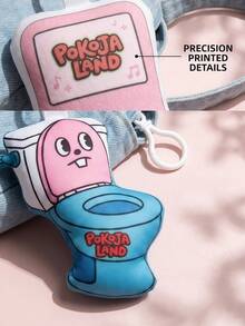 POKOJA LAND 1pc Aesthetic Retro Music Player & Character Plush Charm – Chic Precision Printed Details – Atmospheric Y2K Accessory For Bags – Sentimental Gift For Modern Creatives - Multicolor - View 6