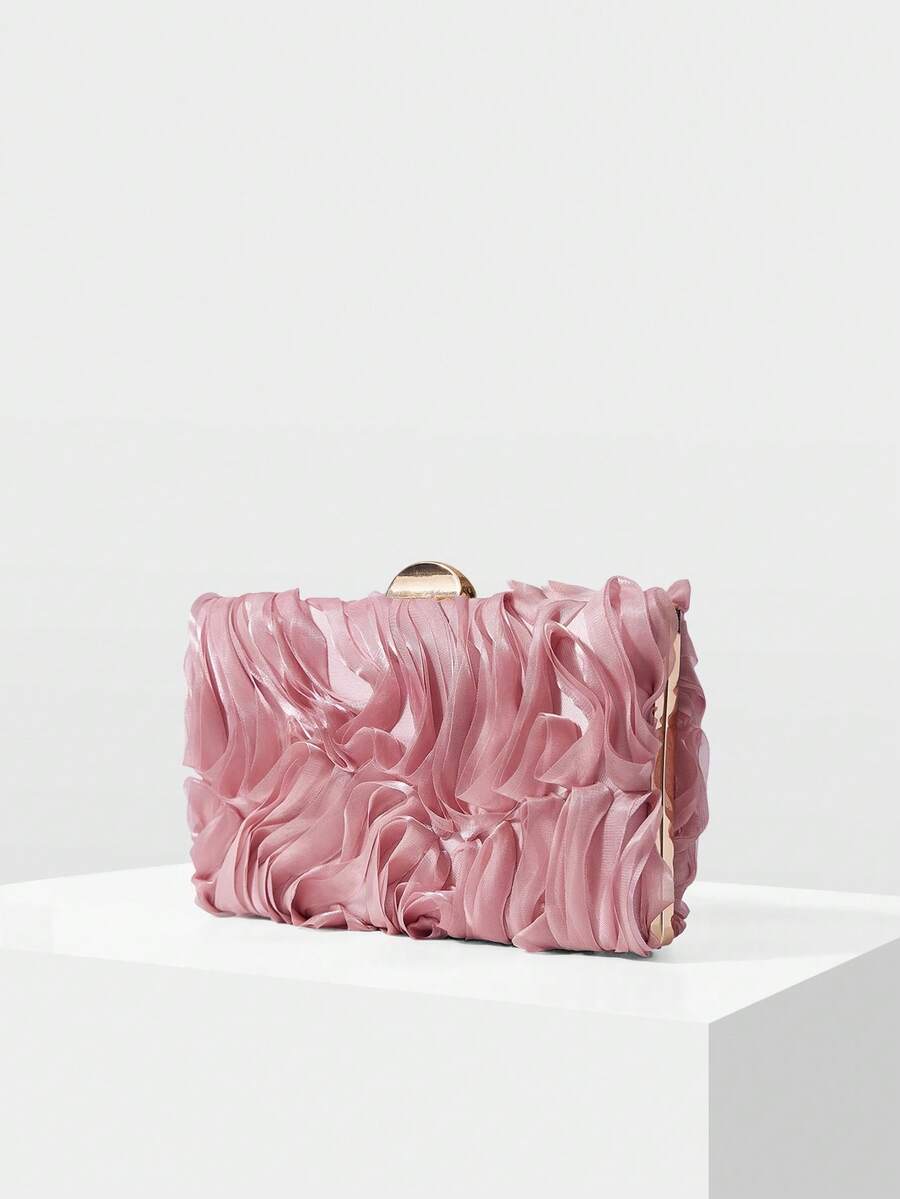 MOTF PREMIUM RUCHED KISS LOCK EVENING BAG - Watermelon Pink - View 2