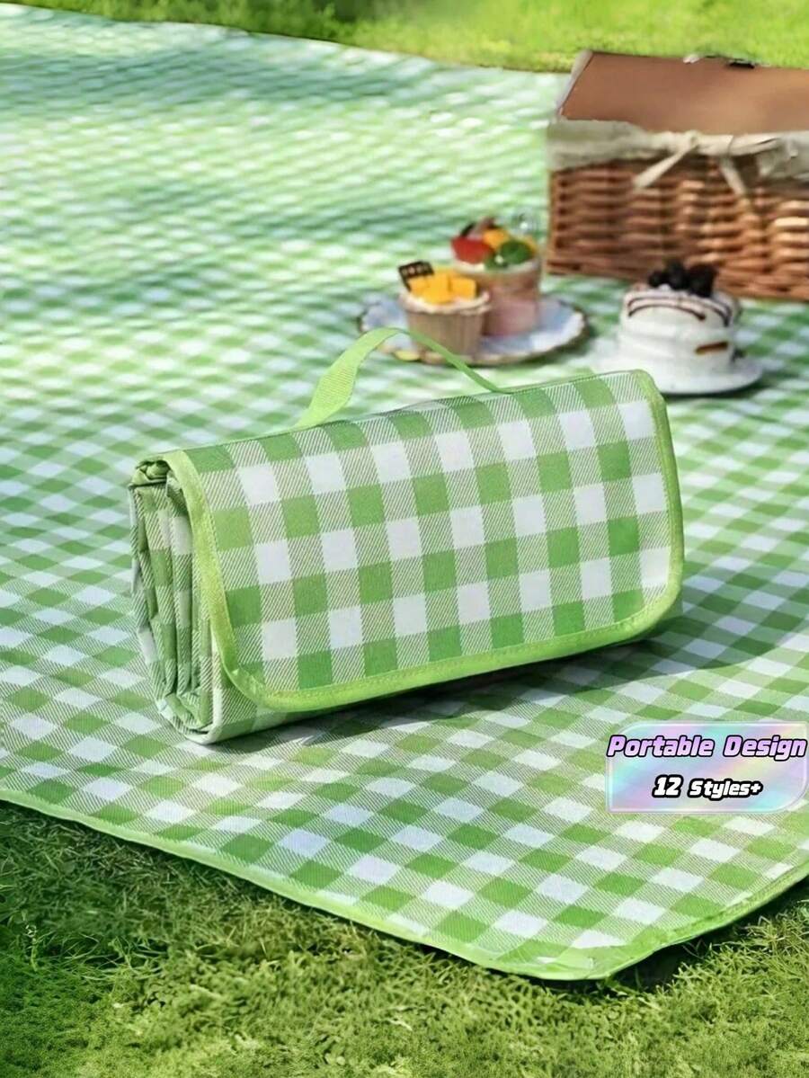 1pc Oversized Outdoor Picnic Mat, Camping Blanket, Portable Travel Rug, Suitable For Indoor & Outdoor Family Activities, Barbecue, Park, Lawn, Available In Multiple Sizes