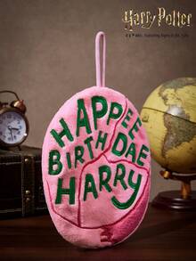 HARRY POTTER X 1条绣有“哈利生日快乐”字样的蛋糕造型毛绒毛巾，柔软珊瑚绒材质，吸水性强，可悬挂使用，适用于厨房和浴室。 - 粉色 - 查看 4