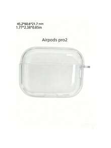 Ốp tai nghe trong suốt, chống sốc, dễ thương và sáng tạo, tương thích với iPhone 1/2/3/4 Pro 3, vỏ mềm tương thích với iPhone 2 Pro, có khóa chống thất lạc. - Nhiều màu - Xem 11