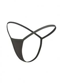 Ocili 7pcs Comfortable Cotton Minimalist Bikini Panty Set - Dark Grey - View 3