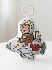 1 Peça Enfeite de Pelúcia Estilizado de Macaco POKOJA LAND - Silhueta Chique de Aviação - Acento Estético para Bolsa para Viagens Atmosféricas - Presente Sentimental para Momentos Sonhadores - Multicolorido - Visão 3