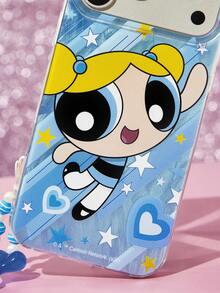 THE POWERPUFF GIRLS X SHEIN Feather Gradient Mobile Phone Case, Suitable For IPhone 11 - 17 Pro Max - Multicolor - View 6