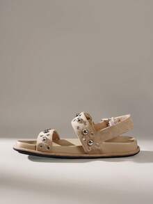 Solecia Ladies Commuter Fashion Versatile Daily Travel Casual Sandals Summer - Apricot - View 4