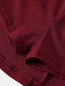 Tween Girls' Casual Sports Solid Color Criss-Cross Racerback Dress - Burgundy - View 6