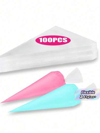 100/200pcs Triangle Piping Bag - Essential Cake Decorations, Cookies, Cupcakes And DIY Desserts, Kitchen And Dining Room Supplies