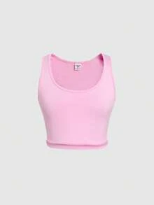 SHEIN Girlism Tween Girl Tween Girls' Casual Everyday Comfortable Fitted Solid Color Butterfly Embroidered Athleisure Set - Pink - View 7