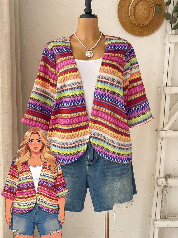 Plus Size Vacation Outfits Woman Women Cardigans Solid Color Asymmetric Hem Casual Resort CostumeJacket Beach Outfits Summer Outfit For Women Summer Outfits