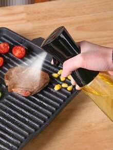 1PC High Pressure Spray Oil Bottle, Ultra Fine Mist Refillable Sprayer, Reusable Olive Oil Sprayer For Kitchen BBQ, Air Fryer Salad Tool, Portable Transparent Oil Mister For Cooking - Multicolor - View 5