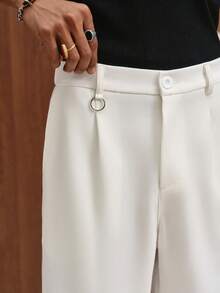 PAVTROS Men's White Casual Shorts, Fashionable Versatile Minimalist Design, Holiday - White - View 5