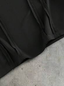 EASEVO Plus Size Men's Casual Comfortable Stylish Patchwork Black T-Shirt, Vacation, Father's Day Gifts - Black - View 6