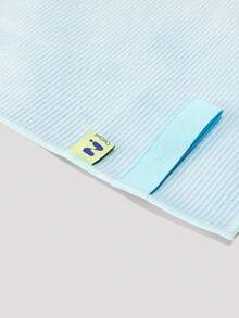 OutZeal 1 Pc Sweat-Absorbent Ultra-Soft Foldable Blue Sport Towel With Lanyard Solid Color Gym Beach Yoga Fitness Swimming - Baby Blue - View 8