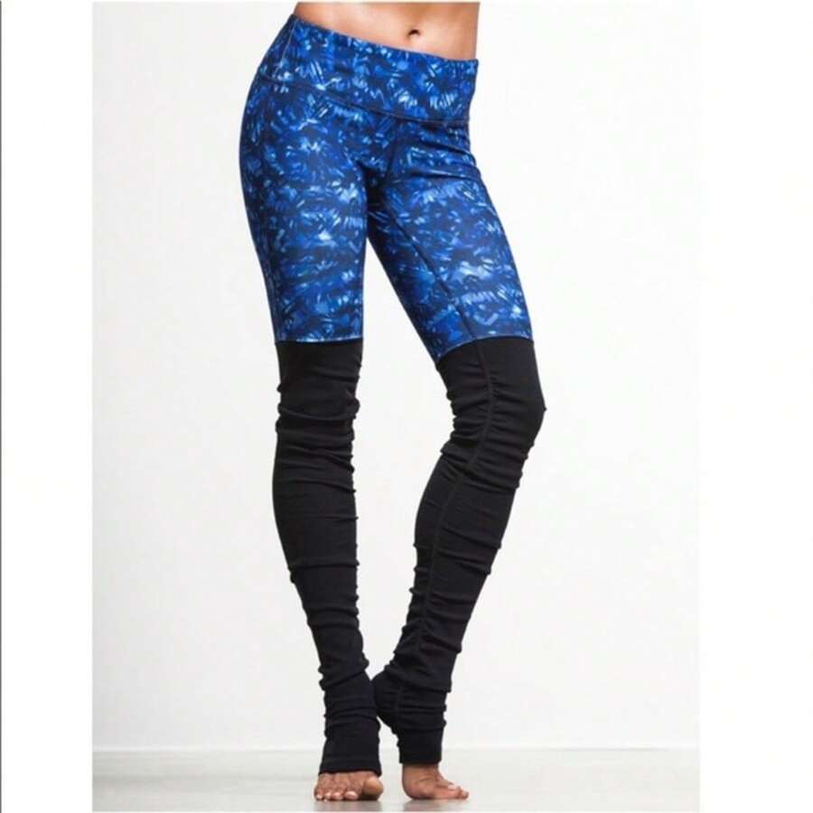 Alo Yoga Airbrush High-Waist Highlight Goddess Legging W6386SR - KALEIDOSCOPEPRINTBLK - 黑色 - 查看 1