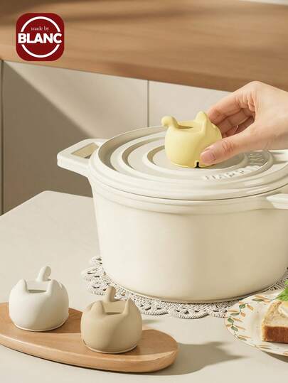 Madebyblanc Pot Lid Cap, Silicone Universal Anti Scald And High Temperature Insulation Sleeve, Pot Cap Anti Scald Sleeve, Pot Lid Handle Anti Scald Cap Enamel Pot, Multifunctional Anti Scald Storage Rack, Kitchen Silicone Anti Scald Pot Cover, High Temperature And Heat Insulation Anti Scald, One Hand Controllable Stable Anti Slip, Is An Essential Pot Lid Safety Helmet In The Kitchen, Suitable For Enamel Pots, Frying Pans, Steamers, Clay Pots, Soup Pots, Glass Pots, Etc., Essential For The Kitchen And Home.