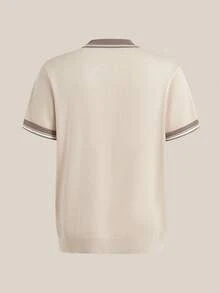 VeloEdit 男士休闲撞色短袖T恤，夏季男士针织衫，Manfinity Bruno Mars 男士休闲Jackpot Polo衫，Sumwon 男士针织Polo衫 - 彩色 - 查看 3