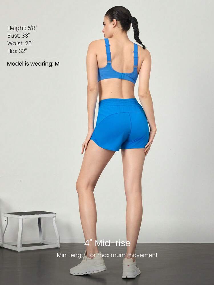 4" RefreshRun Shorts VitalSwift Quick-Dry Ultralight Mid-Rise Waist Drawstring Waist Reflective Running Shorts With Built-In Anti-Odor Underwear Zip Pocket High Impact Workout Running Training