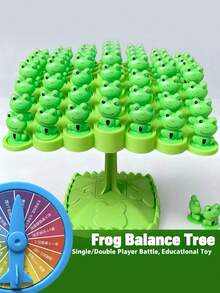 Balanced Tree Board Game And Jenga Game - Fun And Educational Puzzles For Family Interaction - Green Frog - View 6