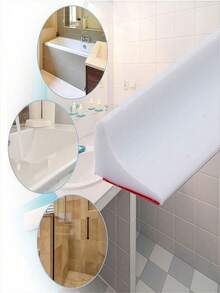 1pc Thick Silicone Waterproof Bathroom Sealing Strip, Shower Water Barrier, Toilet Sealing Strip, Countertop Sink Guard, Floor Water Retention System, Easy To Install Wet And Dry Separation Barrier - multicolor - View 8