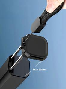 Teckwe Airplane Phone Holder, Portable Travel Phone Mount For Airplane Tray Table, 360° Rotating Hands-Free Stand For Flight, Train, Desk - Black - View 5
