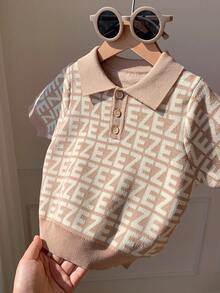 SHEIN 男婴/女婴夏季休闲卡其色 Polo 衫、针织衫、毛衣 - 彩色 - 查看 6