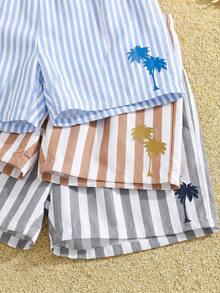 SHEIN Bộ 3 quần bơi trẻ em/thanh thiếu niên/thiếu niên, quần bơi thường ngày cho kỳ nghỉ, đồ bơi bé trai, đồ bơi mùa hè phong cách Y2K, thời trang đường phố Gothic, màu đỏ tía, đồ bơi vintage Boho, đồ bơi dự tiệc sinh nhật dễ thương, đồ bơi mặc nhà thoải mái cho bé trai - Nhiều màu - Xem 4