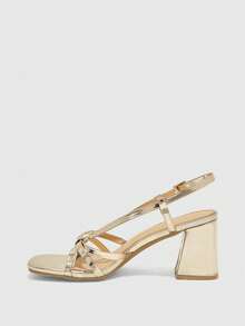 CUCCOO BIZCHIC Women's Fashion High Heel Sandals - Gold - View 4