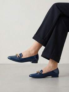 Women Flats - Navy Blue - View 2