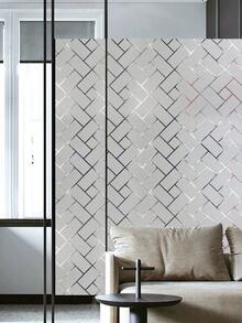 1 Gulungan Film Kaca Kisi Diagonal Buram | Stiker Pelindung Privasi Rumah | Bahan Anti-UV | Cocok Untuk Dekorasi Jendela dan Pintu Ukuran: 17,72x39,37 inci Film Privasi Jendela Stiker Jendela - transparan - View 10