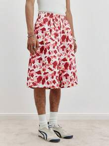 TOKVUE Men's All-Over Print Casual Versatile Daily Wear Shorts - Pink - View 3