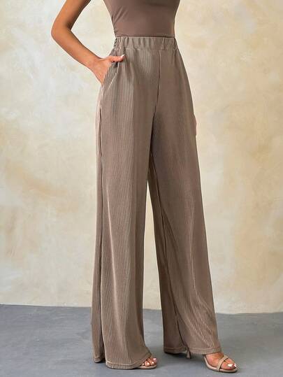 SHEIN Damen, Frühling, Sommer, lange Länge, natürliche Taille, Alltagstragen/Komfortabel