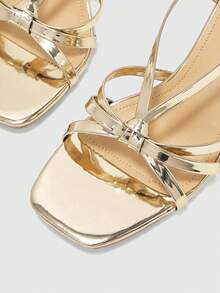 CUCCOO BIZCHIC Women's Fashion High Heel Sandals - Gold - View 6