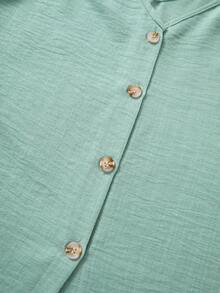 Rusticease Plus Size Casual Witchy Solid Color Front Button Camisole Top , Beach Vacation For Women Summer For Women , Sage Green - Green - View 6