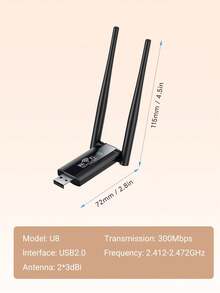 Teckwe WiFi信号中继器无线路由器 - 黑色 - 查看 6