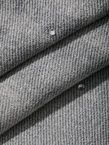 DAZY Shorts vaqueros súper cortos de verano para mujer con adornos de strass, ajustados y sexys - Gris - Ver 6