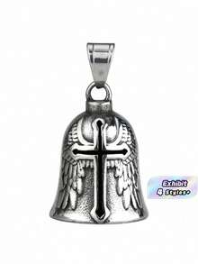 1 Pc Vintage 3D Design Motorcycle Guardian Bell Retro Wing Design Biker Good Luck Charm Alloy Punk Style Evil Spirit Trap Bell Men Mother's Day Flowers,Personalized Gifts For Mom,Last Minute Gifts,Mother's Day Ideas,Mothering Sunday Gifts,Handmade Cards For Mum,Best Mother's Day Gifts Under $50 - Multicolor - View 1