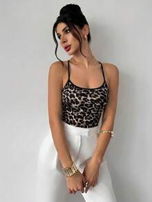 Firerie Áo hai dây nữ thanh lịch, lãng mạn, kiểu bohemian, in họa tiết đan chéo, hở lưng, thích hợp cho kỳ nghỉ biển ở Hawaii và những buổi hẹn hò. - Nhiều màu - Xem 7