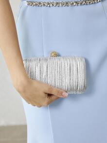 MOTF PREMIUM TAS JINJING WANITA LIPAT WARNA PERAK UNTUK ACARA MALAM, SIAP UNTUK PENGANTIN, SEMPURNA UNTUK PESTA, PERNIKAHAN, PESTA PERPISAHAN SEKOLAH, MAKAN MALAM/PERJAMUAN, COCOK DIPADUKAN DENGAN GAUN PENGANTIN, GAUN FORMAL, GAUN PESTA PERPISAHAN SEKOLAH, GAUN ULANG TAHUN, GAUN PESTA, GAUN VALENTINE - abu abu silver - View 9