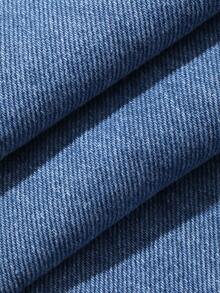 DAZY Áo liền quần denim nữ kiểu dáng thường ngày, có túi. - Rửa nhẹ - Xem 6