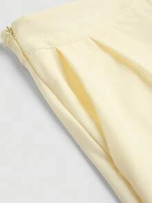 SHEIN Franclia Bộ đồ nữ thanh lịch, thoải mái, gồm áo và quần dây buộc vạt lệch, màu mơ, thích hợp cho các dịp dạ hội, xuân/hè, đi biển, tiệc sang trọng, thường ngày, dự đám cưới, dạ hội cao cấp, kỳ nghỉ, lễ tốt nghiệp, sinh nhật, kỳ nghỉ hè, đi làm. - Màu be - Xem 6