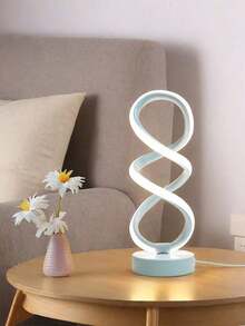 Led Creative Spiral Shaped Decorative Night Light, Modern Minimalist Nordic Style Desk Lamp With High Color Rendering, Low Power Consumption, Soft Glare-Free Lighting, Eye-Caring Reading Bedroom Romantic Atmosphere Lamp - Multicolor - View 14