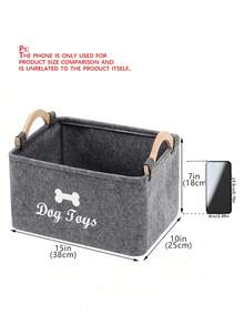 Caja de almacenamiento de suministros para mascotas, adecuada para gatos y perros, caja organizadora de juguetes para mascotas con asa, cesta/caja de almacenamiento de suministros para mascotas plegable, caja de juguetes/almacenamiento para niños - Multicolor - Ver 3